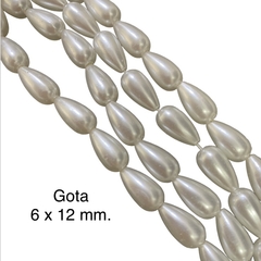 Perlas Gota. Blancas perladas y colores. - tienda online