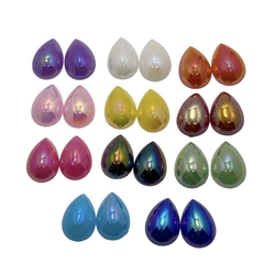 Medias Perlas.GOTAS BOREALES. 13x18 MM