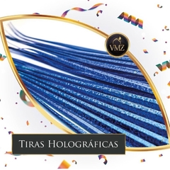 Tiras Holeográficas de 45 cm de alto - Verde Manzana