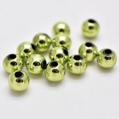 Imagen de Perlas plasticas. Redondas Metalizadas