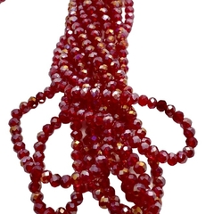 Tira de Cristales. Dona de 4 mm (3 x 4 mm) - Verde Manzana