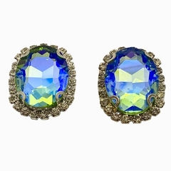 Cristales con vuelta de strass. OVAL 18 X 25