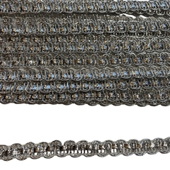 Galón plateado de 1 cm de ancho - comprar online