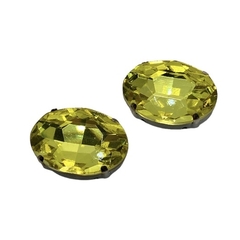 Cristales. OVAL 18 x 25 mm - Verde Manzana