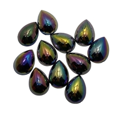 Medias Perlas.GOTAS BOREALES. 13x18 MM - Verde Manzana