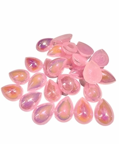 Media perla. GOTAS BOREALES 10 x 14 mm. - Verde Manzana