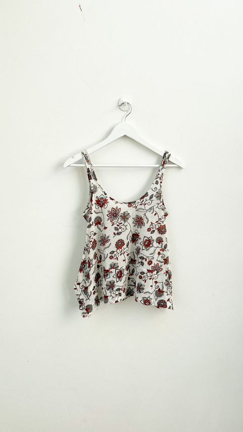 Musculosa blanca con flores H&M - comprar online