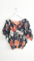 Imagen de Blusa azul con estampado de flores INDIASTYLE