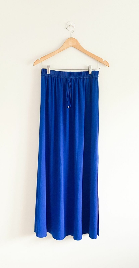 Falda larga azul ZARA