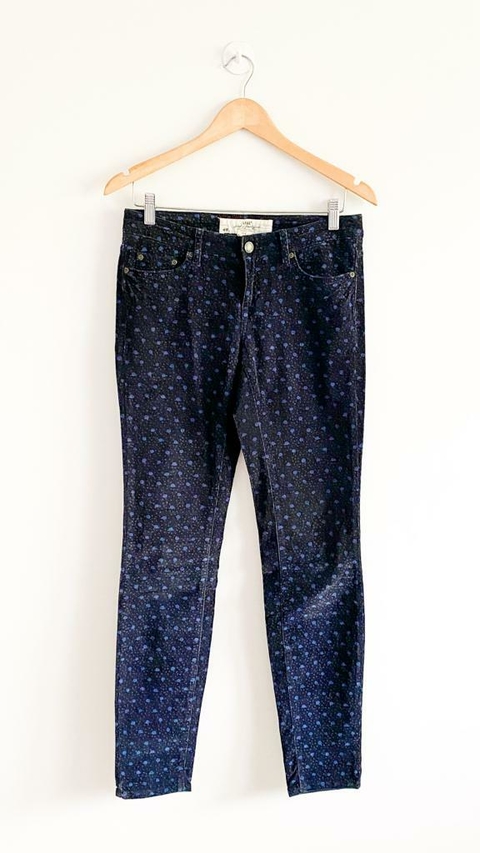 Pantalón corderoy azul estampado H&M