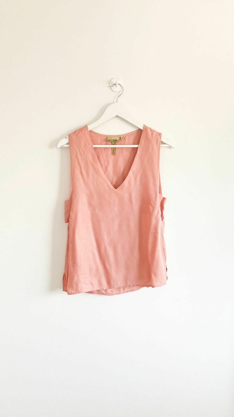 Blusa cuello en v rosa LAS PEPAS