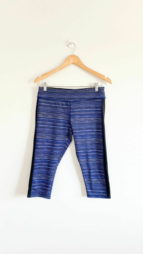 Calzas rayadas azules 3/4 FOREVER 21