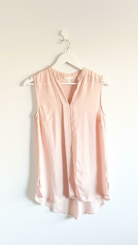 Blusa sin mangas rosa H&M