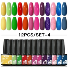 Kit com 10 ou 12PCS esmalte em Gel UV