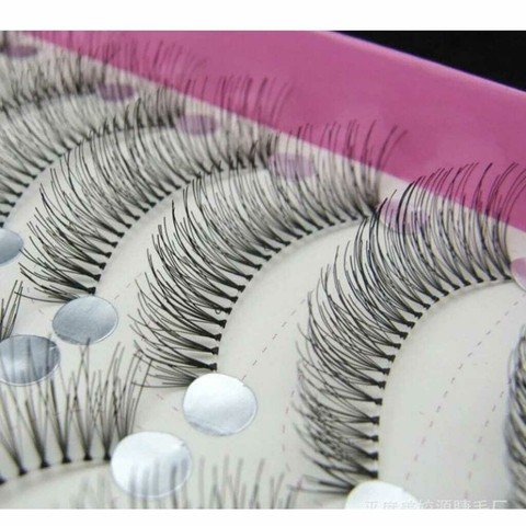 Cílios Postiços Volumosos de Algodão - Caixa com 10 Pares