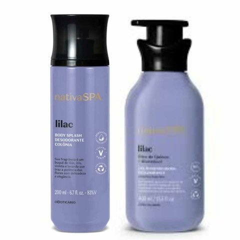 Kit Presente Nativa Spa Lilac Loção Corporal 400ml + Body Splash 200ml