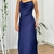frente do sleepdress longo de cetim com toque de seda