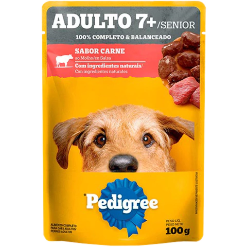 Pedigree Sachê Cães Sênior Carne 100g