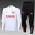 Conjunto de frio Adidas Branco Manchester United- 23/24