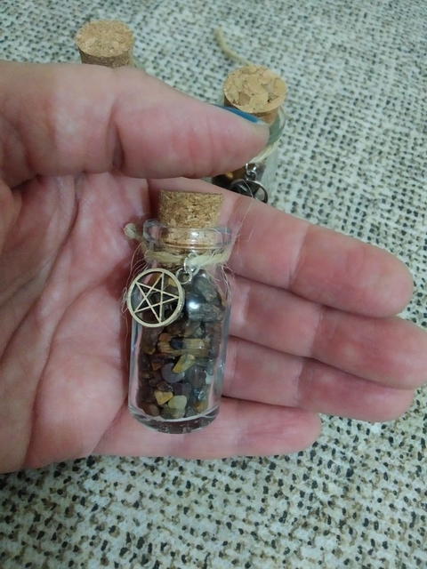 Garrafinha com Pedra Olho de Tigre