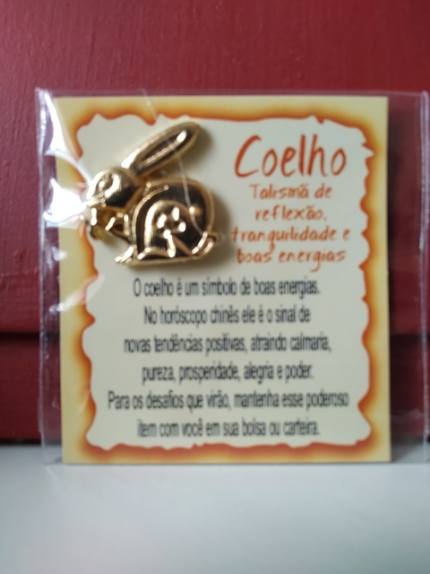 Talismã Mini Coelho Dourado - Símbolo de Agilidade, Esperança e Sorte
