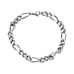 Pulseira 3x1 elo 5mm Aço