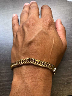 Pulseira Grumet Dupla em Banho de Ouro 8MM -21CM - loja online