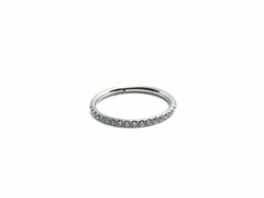 Piercing Argola Segmento Cravejada Titânio 1.2 12mm - comprar online