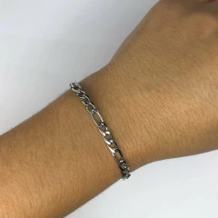 Pulseira 3x1 elo 5mm Aço - comprar online