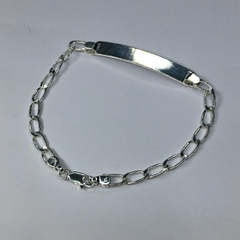 Pulseira de Placa Grumet em Prata 925