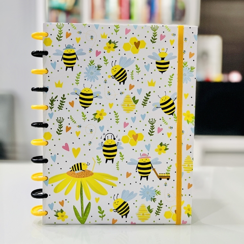 Caderno de Disco Universitário Buendia Abelhas Busy Bees