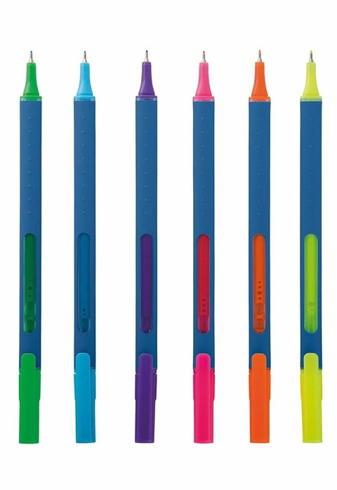 Caneta Super Fina 0.4 Tris Liqeo Neon
