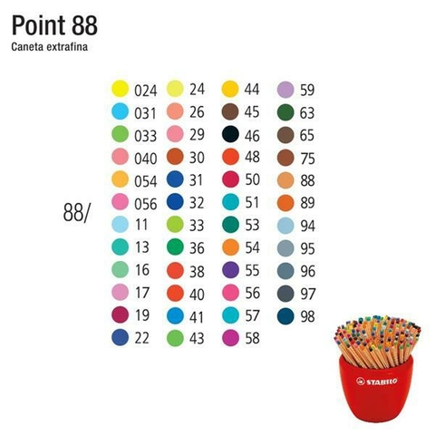 Caneta Stabilo Point 88 Tons de Cinza