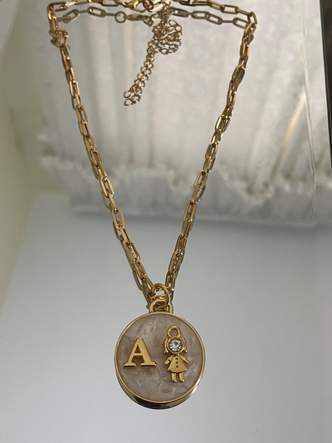 Colar filhos letra ref 8522