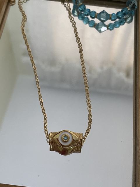 Choker olho grego delicada ref7354