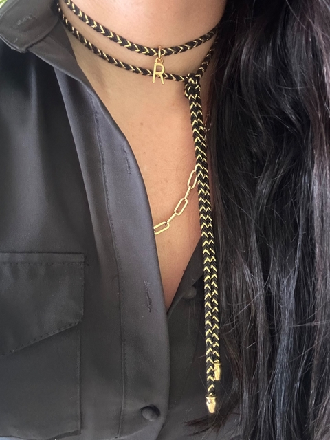 Cordão marroquino letra ref 9825