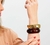 Bracelete acrílico café translúcido ref 2445 - comprar online