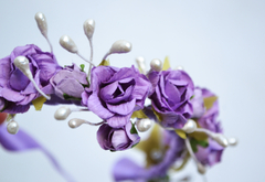 Rodetera de flores lila - comprar online