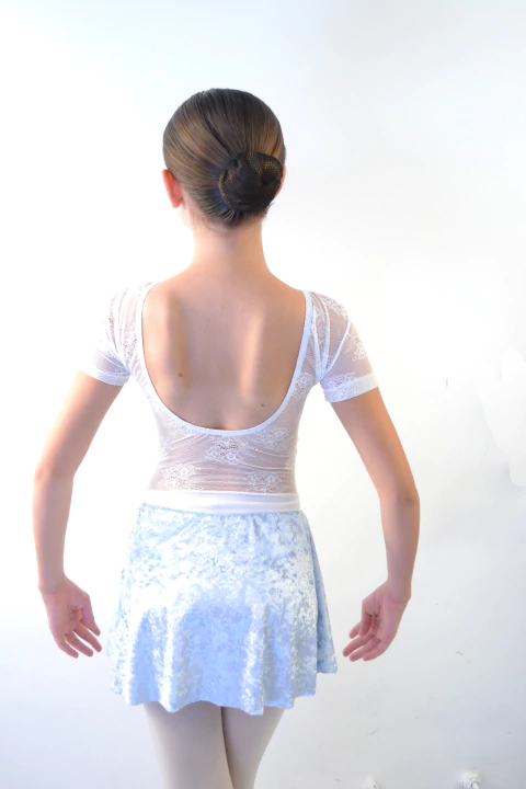 Pollerin Swan chiffon celeste