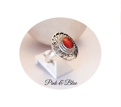 Anillo Simbol Rojo - Medida Nº 15 - Plata 925