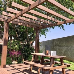PERGOLA 3.00 X 2.10 X 2.50 MTS IPE PERFIL 150X60MM