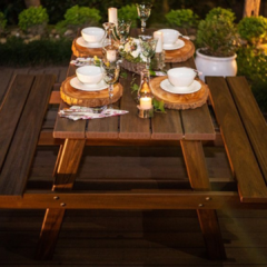 MESA DE BARBACOA 2 MTS IPE
