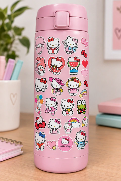 Sticker en Plancha HELLO KITTY Vinilo Uv a prueba de agua