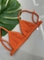 Top cortininha texturizado laranja