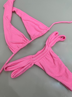 Biquíni Top Amarração No Pescoço Texturizado Poliamida