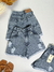 Short Jeans cinza na internet