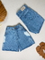 Short Jeans Feminino Básico Puído Com Bolso - Espaço VY Jeans