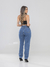 Calça jeans moom brilho lateral na internet