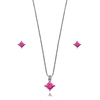 Conjunto Cristal Quadrado Rosa Rubelita - comprar online