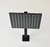 DUCHA INOX CHUVEIRO PREMIUM QUADRADO INOX COM BRAÇO PRETO FOSCO 20X20 - comprar online